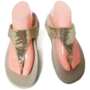 Fitflops Gold Seqins Electra Sandals Size 7